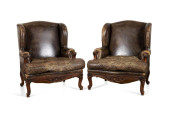 PAIR, EARLY 20TH C. LEATHER BE