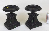PAIR EASTLAKE TAZZA/MALACHITE