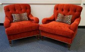 PAIR EDWARD FERRELL RED UPHOLS