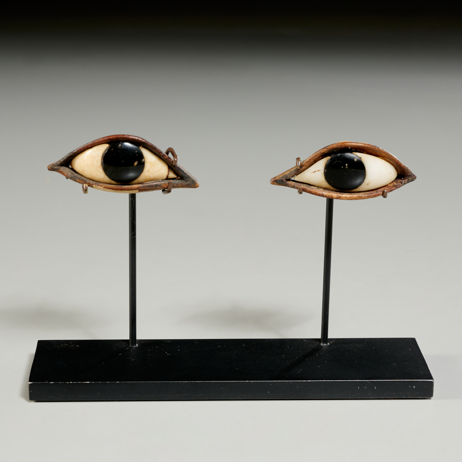 PAIR EGYPTIAN MUMMY CASE EYES