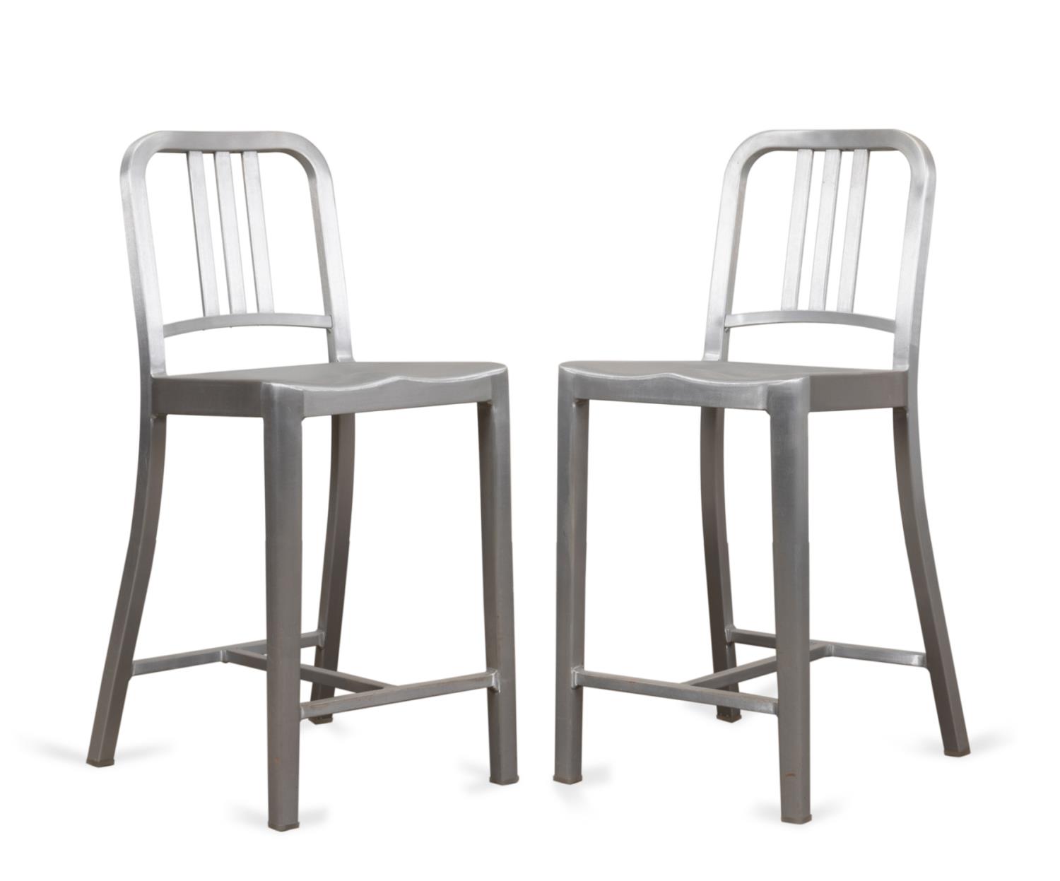 PAIR EMECO "NAVY" ALUMINUM BAR