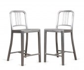 PAIR EMECO "NAVY" ALUMINUM BAR