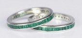 PAIR EMERALD AND PLATINUM ETER