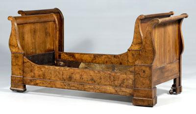 Pair Empire sleigh beds: