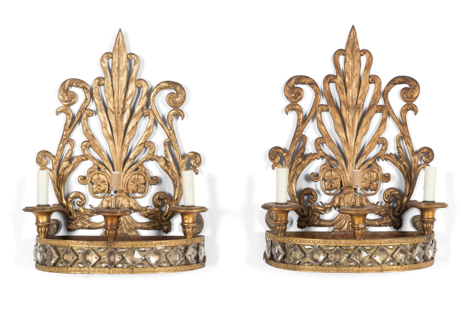 PAIR EMPIRE STYLE BRONZE AND