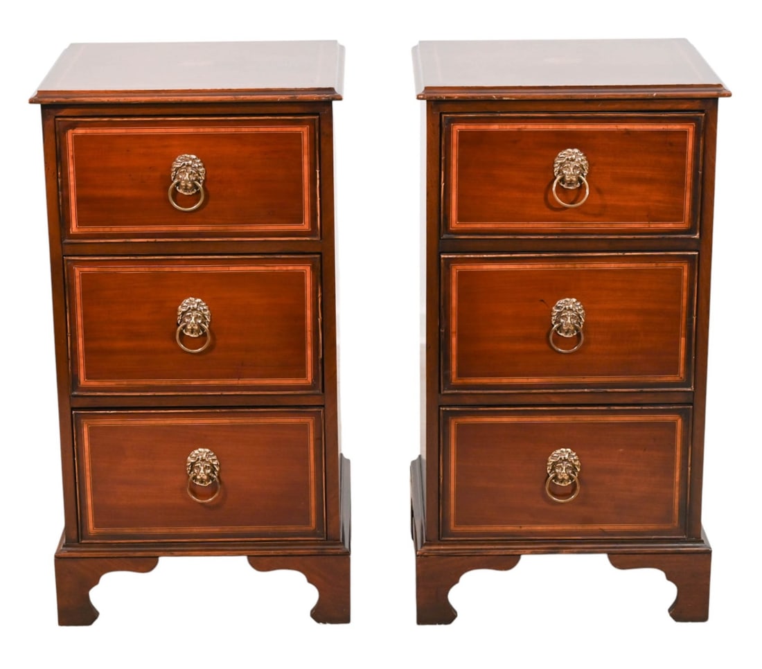 PAIR EMPIRE STYLE CARVED SIDE
