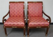 PAIR EMPIRE STYLE GILT MOUNTED