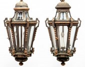 PAIR, EMPIRE STYLE LANTERN FOR