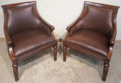 PAIR EMPIRE STYLE MAHOGANY AND