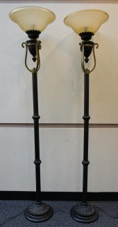 PAIR EMPIRE STYLE PATINATED ME