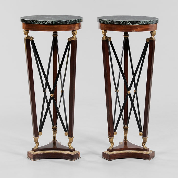 Pair Empire Style Pedestals French,