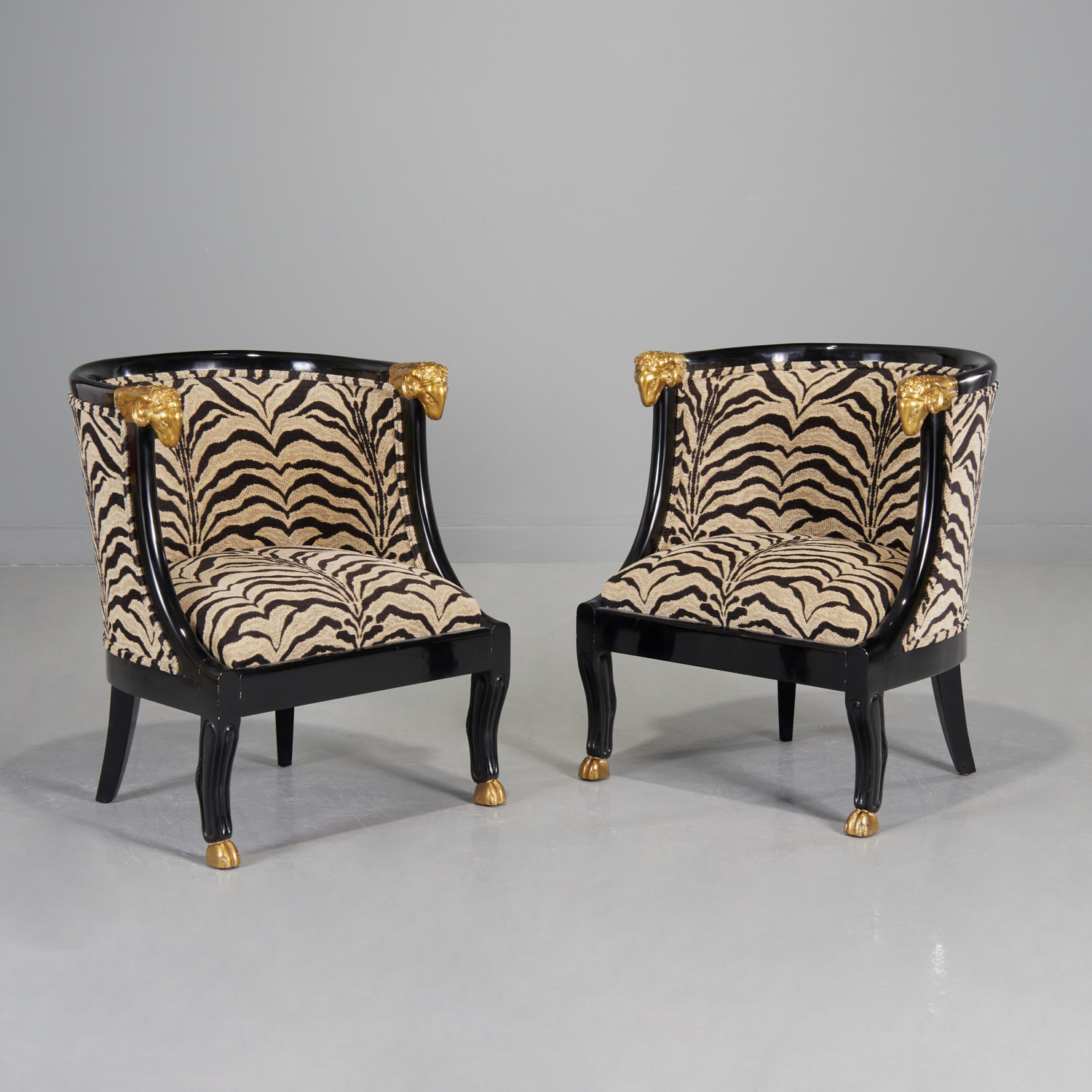 PAIR EMPIRE STYLE ZEBRA PRINT