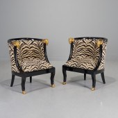 PAIR EMPIRE STYLE ZEBRA PRINT