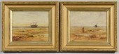 PAIR ENGLISH COASTAL SEASCAPE