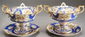 PAIR ENGLISH COBALT GILT DECOR