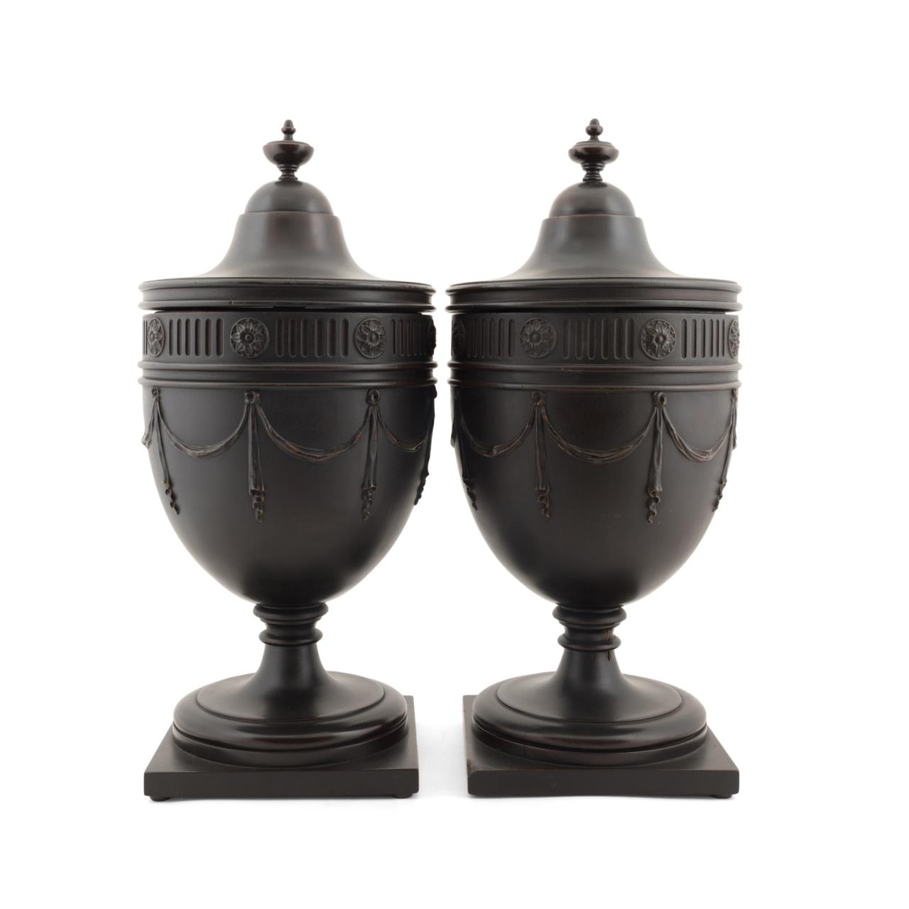 PAIR ENGLISH EBONIZED ADAMS STYLE