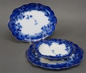 PAIR ENGLISH FLOW BLUE OVAL PL