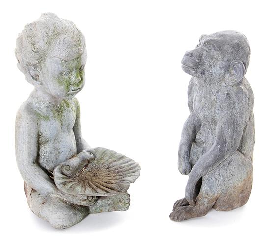 Pair English lead figures by H.