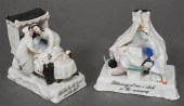 PAIR ENGLISH PORCELAIN FIGURAL