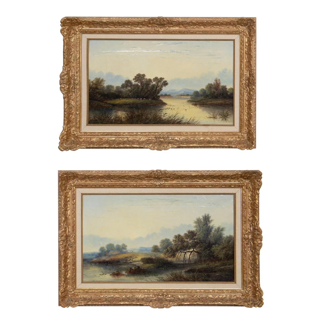 PAIR, ENGLISH SCHOOL LANDSCAPES,