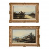 PAIR, ENGLISH SCHOOL LANDSCAPE