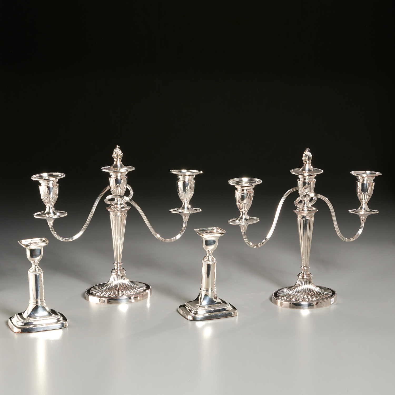 PAIR ENGLISH SILVER PLATED