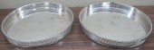 PAIR ENGLISH SILVERPLATE GALLE