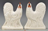 PAIR ENGLISH STAFFORDSHIRE ROO