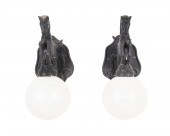 PAIR EQUESTRIAN HORSE FORM MET