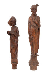 PAIR EUROPEAN FIGURAL ARCHITEC