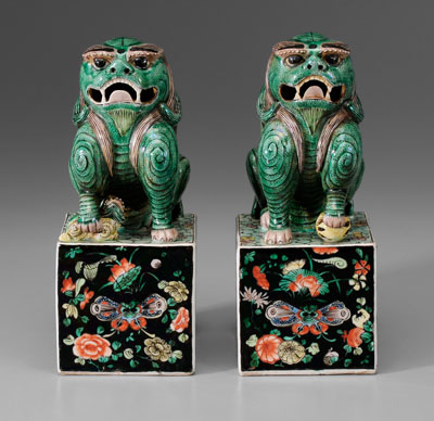 Pair Famille Verte Porcelain