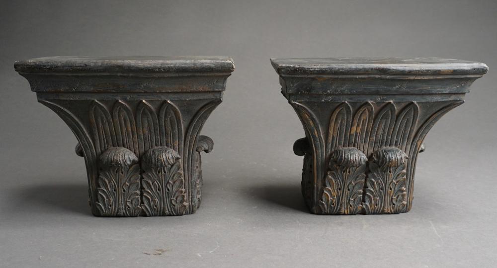 PAIR FAUX SPELTER PATINATED