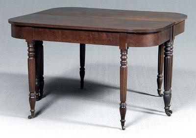 Pair Federal D-end dining tables: