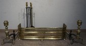 PAIR FEDERAL STYLE BRASS ANDIR