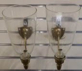 PAIR FEDERAL STYLE BRASS SINGL