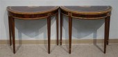 PAIR FEDERAL STYLE INLAID MAHO