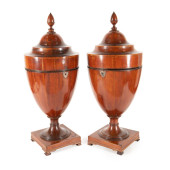 PAIR FEDERAL STYLE MAHOGANY KN