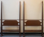 PAIR FEDERAL STYLE MAHOGANY PE