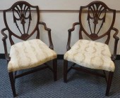 PAIR FEDERAL STYLE MAHOGANY SH