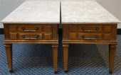 PAIR FEDERAL STYLE MARBLE TOP