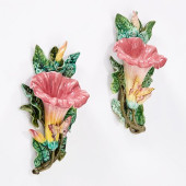 PAIR FIVES LILLE MAJOLICA WALL