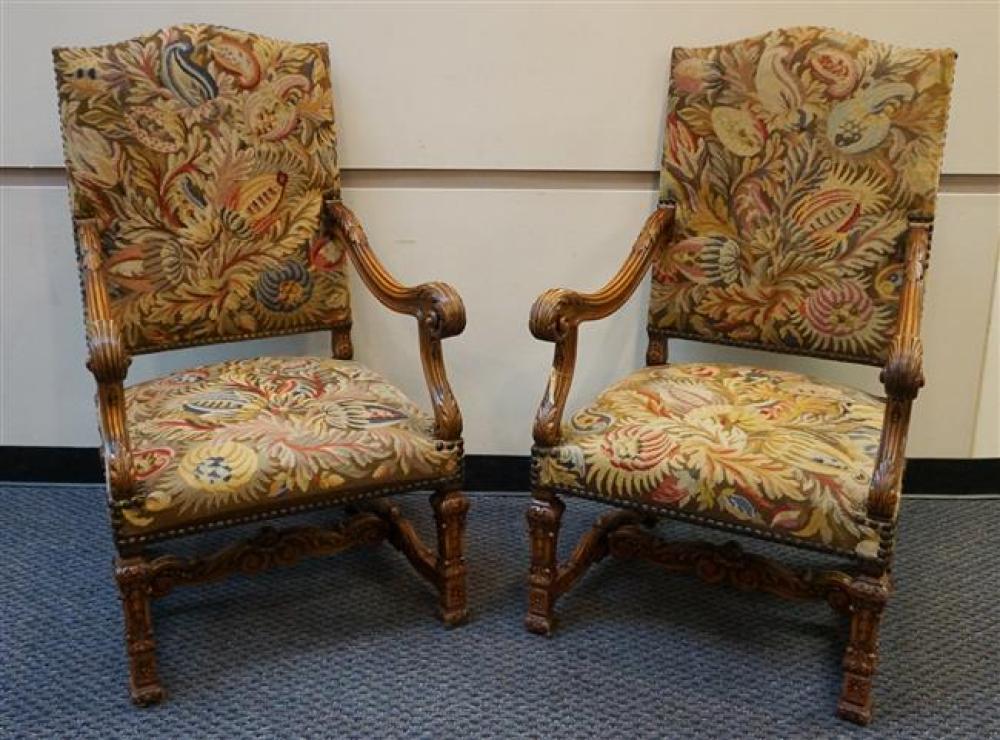 PAIR FLEMISH STYLE WALNUT MACHINE