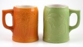PAIR FLORIDA ART POTTERY FLORA