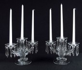 PAIR FOSTORIA BAROQUE CANDELAB