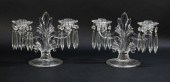 PAIR FOSTORIA STYLE DOUBLE ARM