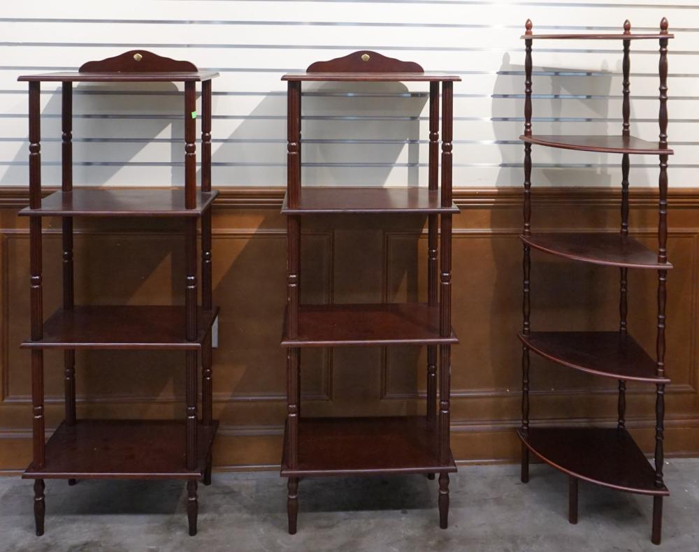 PAIR FOUR-TIER ETAGERES AND