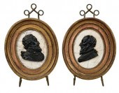 PAIR FRAMED BRONZE VALOIS PORT