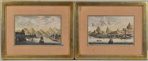 PAIR FRAMED FRENCH ENGRAVINGS,