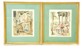 PAIR FRANZ HERBELOT FRAMED PAR