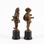 PAIR, FRANZ IFFLAND BRONZE SCU